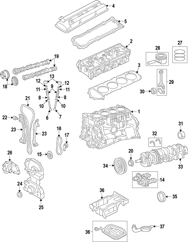 Foto de Motor Completo Original para Nissan Rogue 2014 2015 Marca NISSAN Remanufacturado Nmero de Parte 101024BA0A