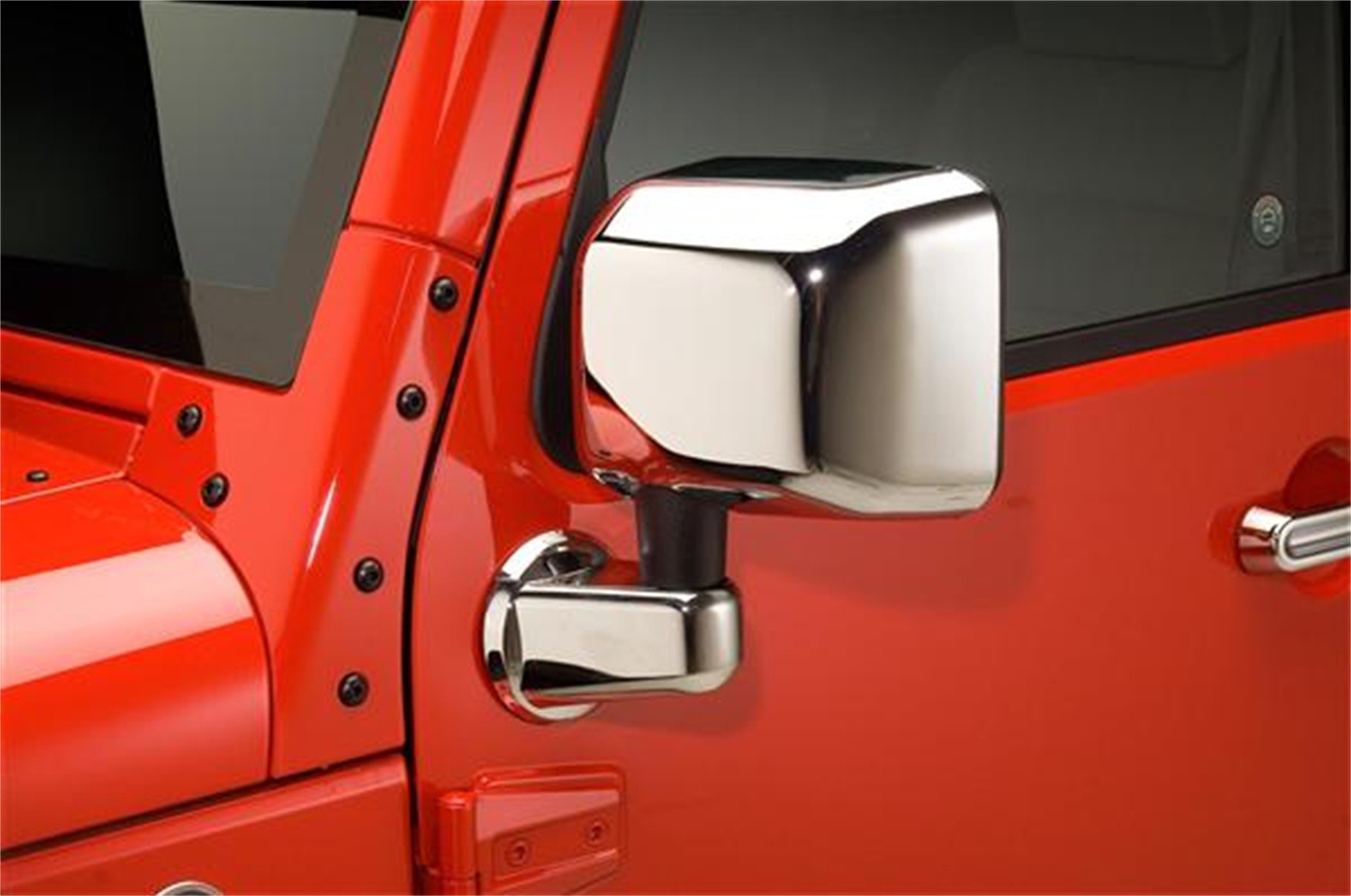 Foto de Cubierta de Espejo Retrovisor Externo Chrome para Jeep Wrangler 2007 2008 2009 2010 2011 2012 2013 Marca PUTCO Nmero de Parte 400121