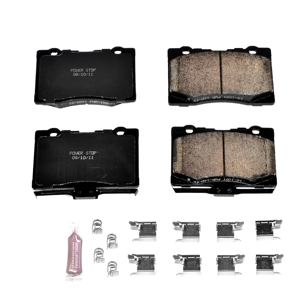 Foto de Pastillas de Freno Fibra de Carbon / Cer�mica con Kit de Armado Evolution Sport Z23 para Lexus GS450h Lexus RX350 Lexus GS350 Toyota Highlander Toyota Sienna Toyota Prius V Toyota Mirai Marca POWER STOP Parte #Z23-1391