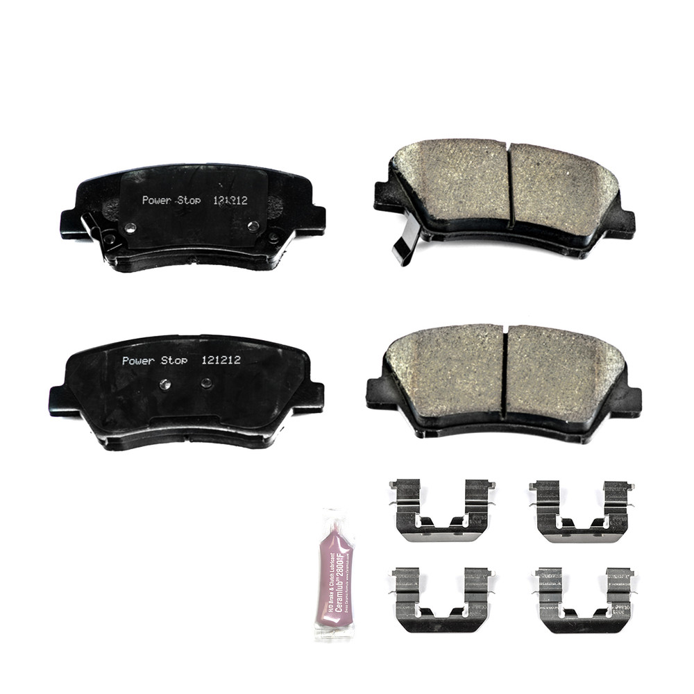 Foto de Pastillas de Freno Fibra de Carbon / Cer�mica con Kit de Armado Evolution Sport Z23 para Hyundai Elantra Hyundai Elantra Coupe Hyundai Elantra GT Hyundai Veloster Kia Forte Kia Forte Koup Marca POWER STOP Parte #Z23-1543