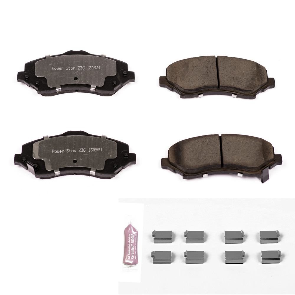 Foto de Kit de pastillas y discos de freno Camion y Remolque, Uso Severo para Dodge Grand Caravan Dodge Journey Dodge Nitro Jeep Liberty Jeep Wrangler Volkswagen Routan Chrysler Town & Country Marca POWER STOP Parte #Z36-1273