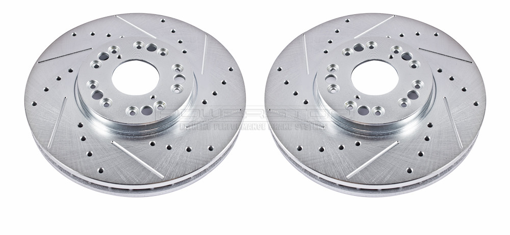 Foto de Conjunto de Rotor del Disco de Freno Extreme Performance Drilled & Slotted Rotors para Lexus IS300 2001 Marca POWER STOP Nmero de Parte JBR716XPR