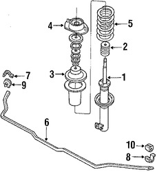 Foto de Puntal de suspensin Original para Subaru Justy 1991 1992 1993 1990 1994 Marca SUBARU Nmero de Parte 721521020