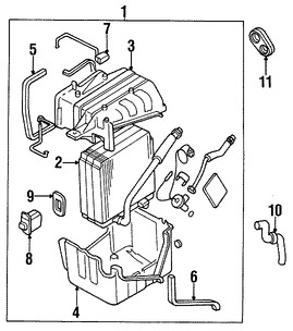 Foto de Resistencia Motor de Ventilador Aire / Calefaccion Original para Subaru Legacy Subaru Impreza Subaru Forester Subaru SVX Subaru Outback Marca SUBARU Nmero de Parte 72024AA000