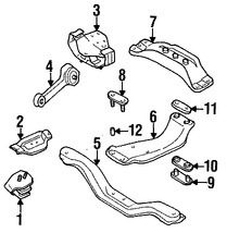 Foto de Montura De Transmisin Manual Original para Subaru Marca SUBARU Nmero de Parte 41022AC180