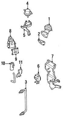 Foto de Vlvula EGR Original para Subaru Legacy Subaru Impreza Subaru Forester Subaru Outback Marca SUBARU Nmero de Parte 14710AA530