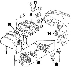 Foto de Panel de Control de Termperatura Climatizacin Original para Subaru Legacy Subaru Outback Subaru Baja Marca SUBARU Nmero de Parte 72311AE06C