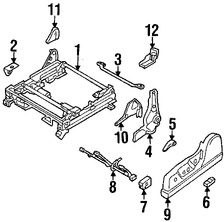 Foto de Cobertor de bisagra de asiento Original para Subaru Legacy Subaru Outback Subaru Baja Marca SUBARU N�mero de Parte 64115AE27AML