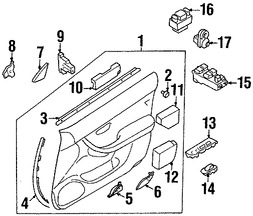 Foto de Interruptor del Marco de la Puerta Original para Subaru Legacy Subaru Outback Subaru Baja Subaru B9 Tribeca Subaru Tribeca Marca SUBARU Nmero de Parte 83331AE00B9E