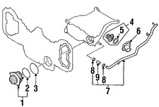 Foto de Carcasa del termostato del refrigerante del motor Original para Subaru Outback Subaru B9 Tribeca Subaru Legacy Marca SUBARU Nmero de Parte 11060AA150