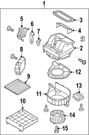 Foto de Sello de la Caja del Ventilador de Climatizacin Original para Subaru Legacy Subaru Outback Marca SUBARU Nmero de Parte 72218AG00A