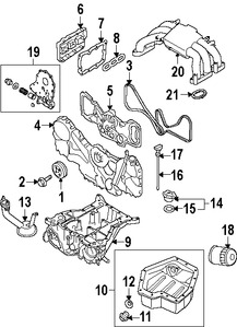 Foto de Bomba de Aceite Original para Subaru Outback Subaru B9 Tribeca Subaru Legacy Marca SUBARU N�mero de Parte 15040AA010