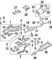 Foto de Tubo de Escape Original para Subaru Legacy 2005 Subaru Outback 2005 Marca SUBARU N�mero de Parte 44200AG09B