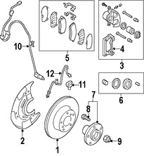 Foto de Cubierta de Polvo de Frenos Original para Subaru Legacy Subaru Outback Marca SUBARU Nmero de Parte 26290AG02A