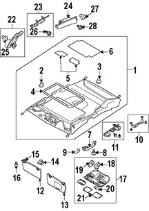 Foto de Luz de mapa Original para Subaru Legacy 2005 Subaru Outback 2005 Marca SUBARU Nmero de Parte 84621AG09A