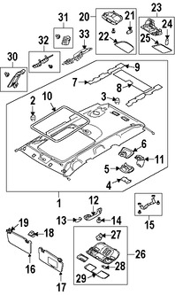 Foto de Interruptor del Techo Corredizo Original para Subaru Legacy 2005 Subaru Outback 2005 Marca SUBARU N�mero de Parte 83341AG010OR