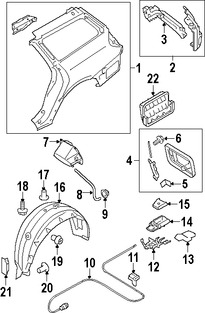 Foto de Cable de Puerta del Tanque de Combustible Original para Subaru Legacy Subaru Outback Marca SUBARU Nmero de Parte 57330AG07A