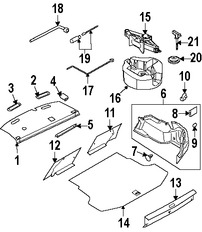 Foto de Panel de maletero Original para Subaru Legacy 2005 2006 Subaru Outback 2005 2006 Marca SUBARU Nmero de Parte 94511AG10A