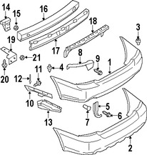 Foto de Soporte de cubierta de parachoques Original para Subaru Legacy Subaru Outback Marca SUBARU N�mero de Parte 57717AG15A