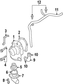 Foto de Tubo de Bypass de Refrigerante de Motor Original para Subaru Legacy Subaru Outback Subaru Forester Subaru Impreza Marca SUBARU Nmero de Parte 14065AA360