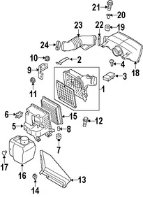 Foto de Manguera de Admisin de Aire del motor Original para Subaru Outback Subaru Legacy Marca SUBARU Nmero de Parte 14435AA17B