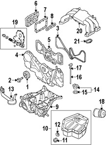 Foto de Mltiple de Admisin del Motor Original para Subaru Outback Subaru Legacy Subaru Tribeca Marca SUBARU Nmero de Parte 14001AB880