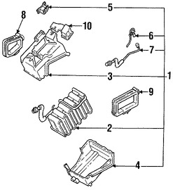 Foto de Recipiente del nucleo del evaporador del aire acon Original para Subaru Loyale 1990 1991 1992 1993 1994 Marca SUBARU Nmero de Parte 73058GA051