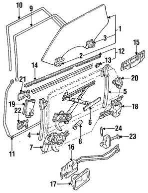 Foto de Manija interior de puerta Original para Subaru Loyale 1990 1991 1992 1993 1994 Marca SUBARU Nmero de Parte 60139GA711BE