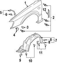 Foto de Guardafango Original para Subaru Baja 2003 2004 2005 2006 Marca SUBARU N�mero de Parte 57120AE09A