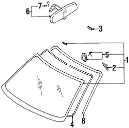 Foto de Espejo retrovisor interior Original para Subaru Baja Subaru Legacy Subaru Outback Subaru B9 Tribeca Marca SUBARU Nmero de Parte 92021AG01A