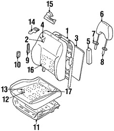 Foto de Bastidor de Asiento Original para Subaru Baja 2003 2004 2005 2006 Marca SUBARU Nmero de Parte 64100AE13A