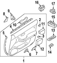 Foto de Bisel de Switch de Vidrio Electrico Original para Subaru Baja 2003 Marca SUBARU N�mero de Parte 94266AE45A