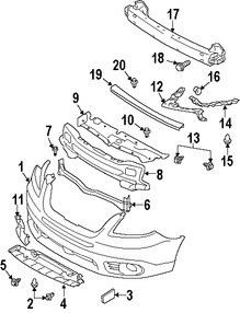 Foto de Soporte de cubierta de parachoques Original para Subaru Tribeca Marca SUBARU N�mero de Parte 57707XA11A