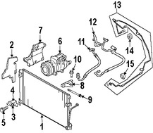 Foto de Manguera de succin Refrigerante Aire Acondicionad Original para Subaru B9 Tribeca Subaru Tribeca Marca SUBARU Nmero de Parte 73422XA02A