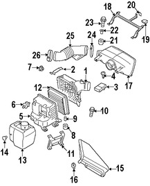 Foto de Manguera de Admisin de Aire del motor Original para Subaru B9 Tribeca Subaru Tribeca Marca SUBARU Nmero de Parte 46012XA00A