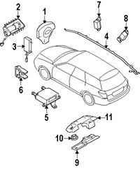 Foto de Sensor de impacto del Air Bag Original para Subaru B9 Tribeca 2006 2007 Subaru Tribeca 2008 2009 Marca SUBARU Nmero de Parte 98235XA01A