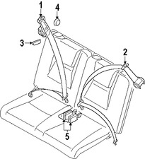 Foto de Receptaculo del Cinturon de Seguridad Original para Subaru Tribeca Marca SUBARU Nmero de Parte 64671XA00BEU