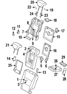 Foto de Reposacabezas Original para Subaru Tribeca Marca SUBARU Nmero de Parte 64261XA12CMW