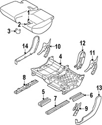 Foto de Cobertor de bisagra de asiento Original para Subaru B9 Tribeca Subaru Tribeca Marca SUBARU N�mero de Parte 64315XA11AEU
