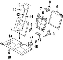 Foto de Panel lateral de Asiento Original para Subaru B9 Tribeca Subaru Tribeca Marca SUBARU N�mero de Parte 64515XA05AEU