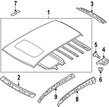 Foto de Panel de Techo Original para Subaru Tribeca Marca SUBARU Nmero de Parte 53600XA04A9P