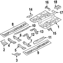 Foto de Travesano Plataforma de Piso Original para Subaru B9 Tribeca Subaru Tribeca Marca SUBARU Nmero de Parte 52140XA05A9W