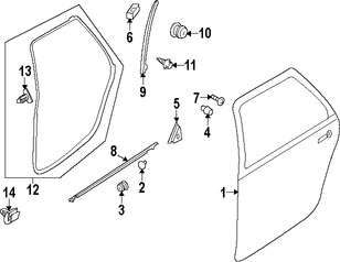 Foto de Carcasa de puerta Original para Subaru B9 Tribeca Subaru Tribeca Marca SUBARU Nmero de Parte 60409XA01D9P