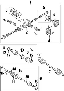 Foto de Juntas  Homocineticas Original para Subaru B9 Tribeca Subaru Tribeca Marca SUBARU Nmero de Parte 28492XA00B