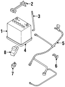 Foto de Bandeja de la batera Original para Subaru Impreza Subaru Legacy Subaru Forester Marca SUBARU Nmero de Parte 82122AA011