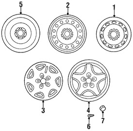 Foto de Tuerca de la Rueda Original para Subaru Marca SUBARU Nmero de Parte 28171FE000