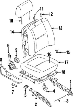 Foto de Manilla de Ajuste de Reclinacion Asiento Trasero Original para Subaru Impreza Subaru Forester Marca SUBARU Nmero de Parte 64143FC010NF