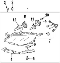 Foto de Faro Original para Subaru Impreza 2008 2009 Marca SUBARU N�mero de Parte 84001FG060
