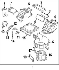 Foto de Sello de la Caja del Ventilador de Climatizacin Original para Subaru Impreza Subaru Forester Subaru XV Crosstrek Subaru Crosstrek Subaru WRX Subaru WRX STI Marca SUBARU Parte #72218FG000