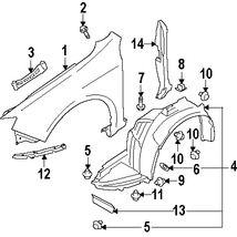 Foto de Guardafango Original para Subaru Impreza 2008 2009 2010 2011 Marca SUBARU N�mero de Parte 57120FG0009P